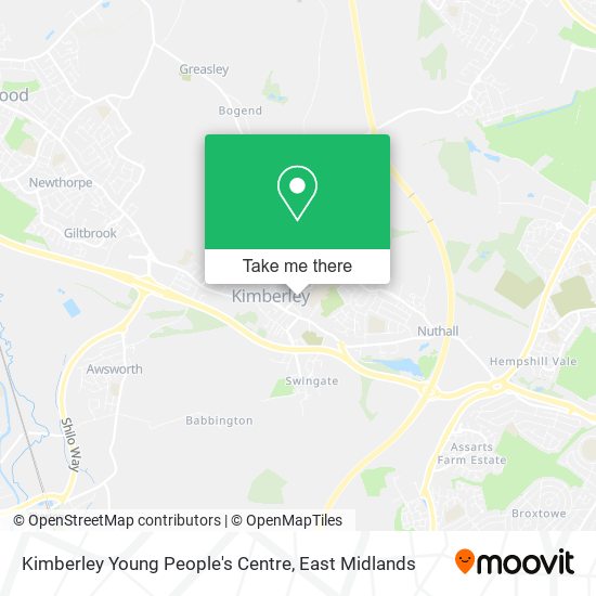 Kimberley Young People's Centre map