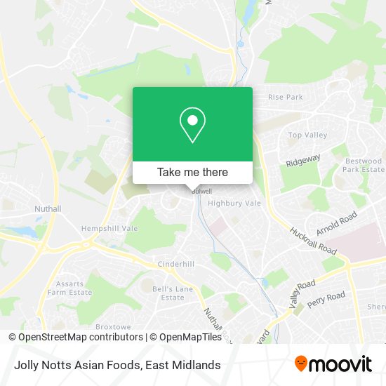 Jolly Notts Asian Foods map