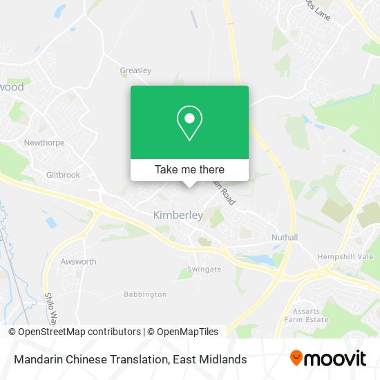 Mandarin Chinese Translation map