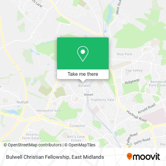 Bulwell Christian Fellowship map