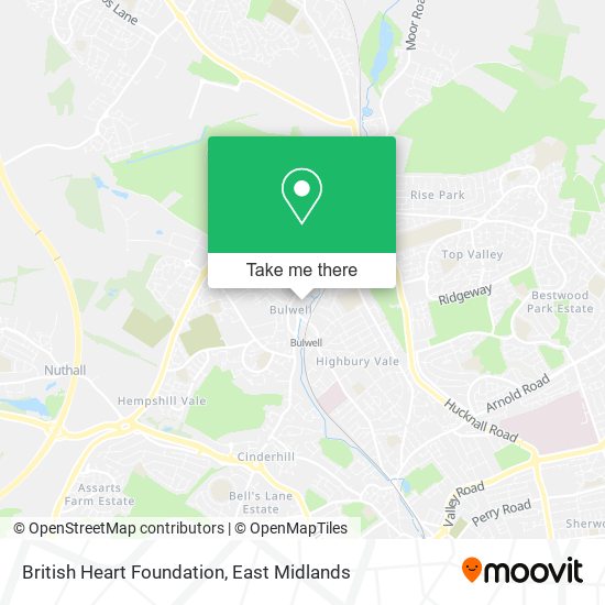 British Heart Foundation map