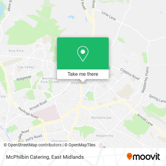McPhilbin Catering map