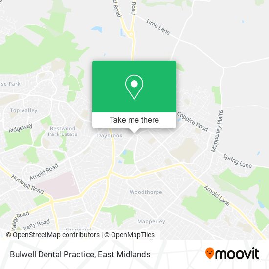 Bulwell Dental Practice map
