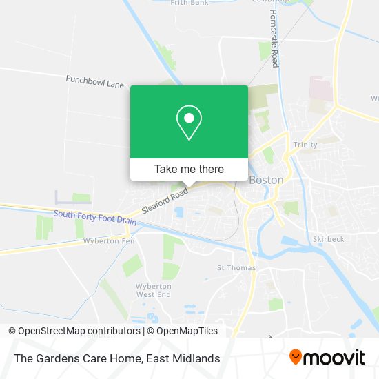 The Gardens Care Home map