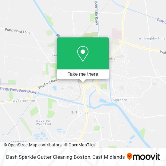 Dash Sparkle Gutter Cleaning Boston map