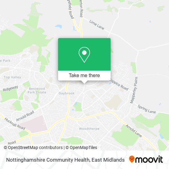 Nottinghamshire Community Health map