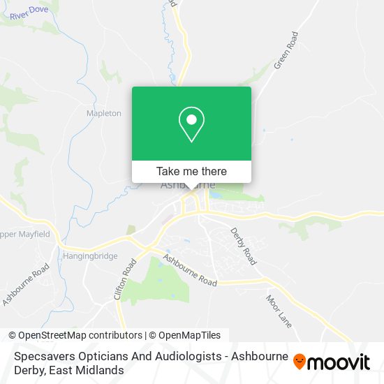 Specsavers Opticians And Audiologists - Ashbourne Derby map