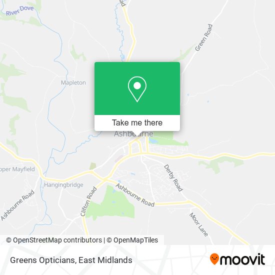 Greens Opticians map