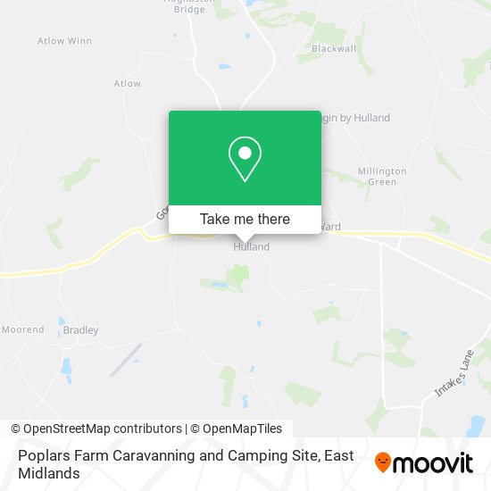 Poplars Farm Caravanning and Camping Site map