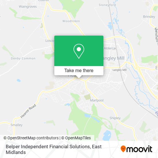 Belper Independent Financial Solutions map