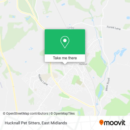 Hucknall Pet Sitters map