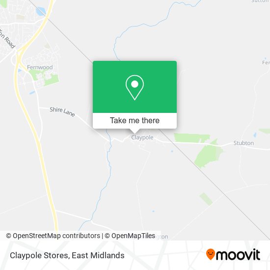 Claypole Stores map