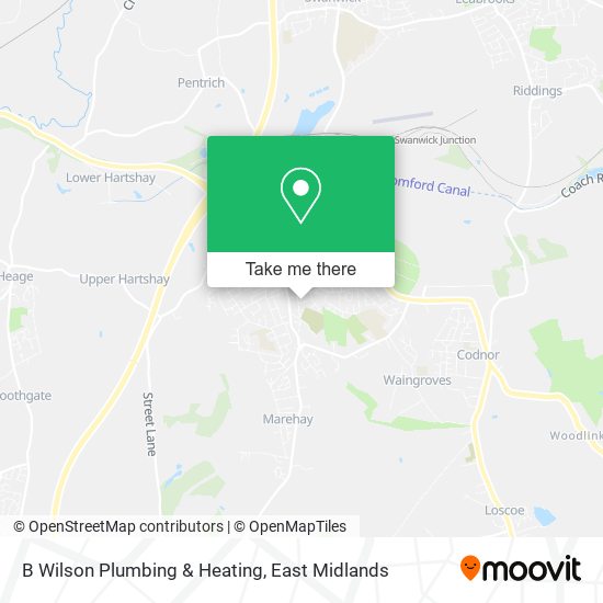 B Wilson Plumbing & Heating map