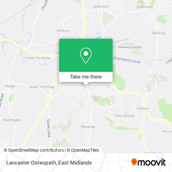 Lancaster Osteopath map