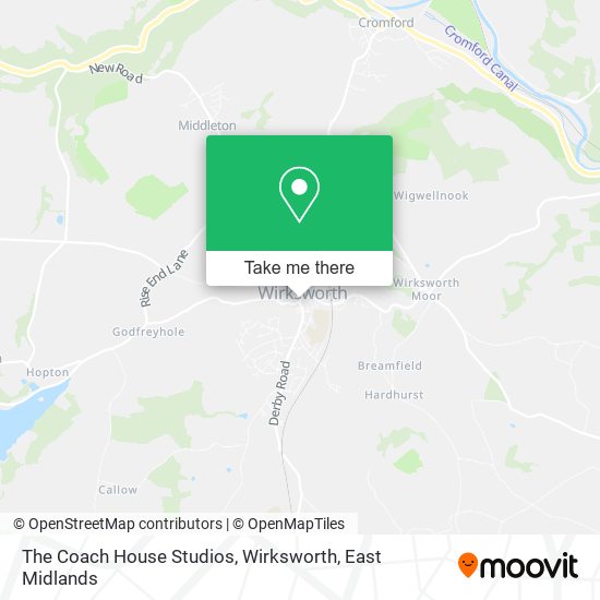The Coach House Studios, Wirksworth map