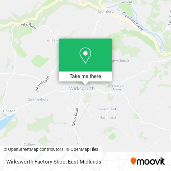 Wirksworth Factory Shop map