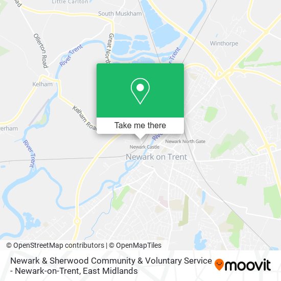 Newark & Sherwood Community & Voluntary Service - Newark-on-Trent map