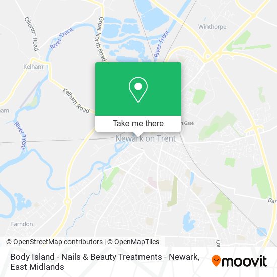 Body Island - Nails & Beauty Treatments - Newark map