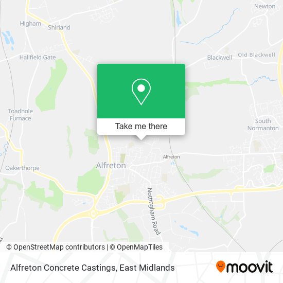 Alfreton Concrete Castings map