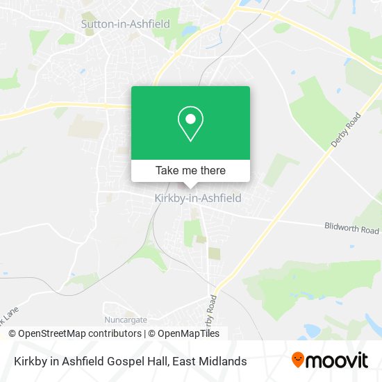Kirkby in Ashfield Gospel Hall map