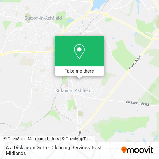 A J Dickinson Gutter Cleaning Services map