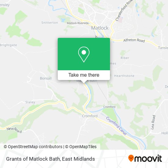 Grants of Matlock Bath map