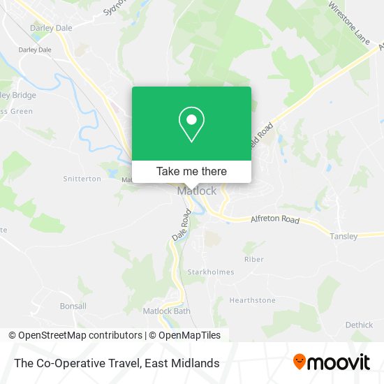 The Co-Operative Travel map