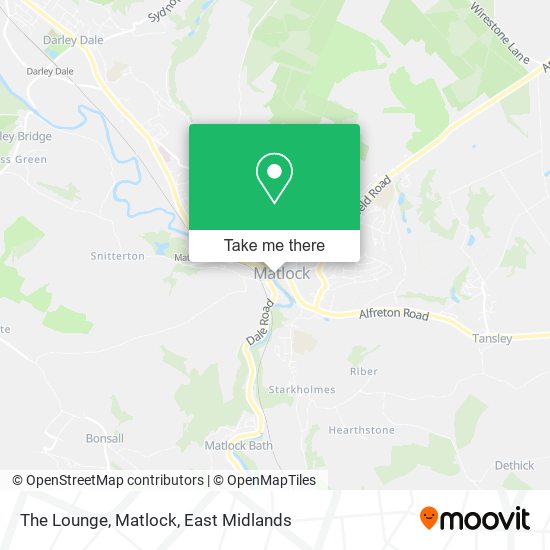 The Lounge, Matlock map