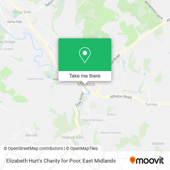 Elizabeth Hurt's Charity for Poor map