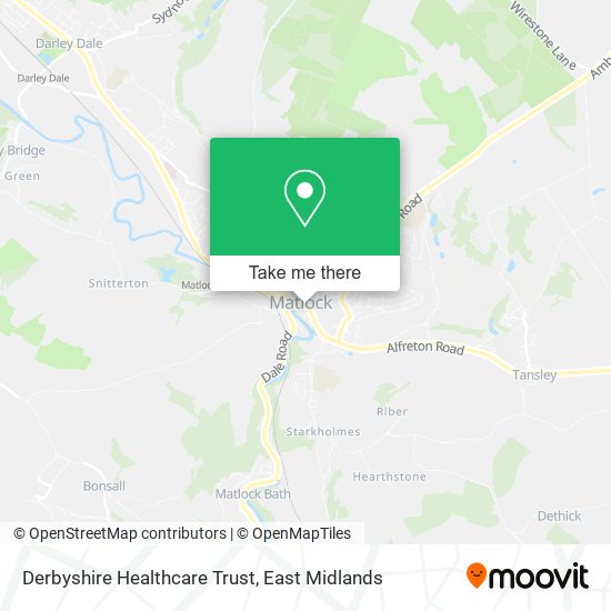 Derbyshire Healthcare Trust map