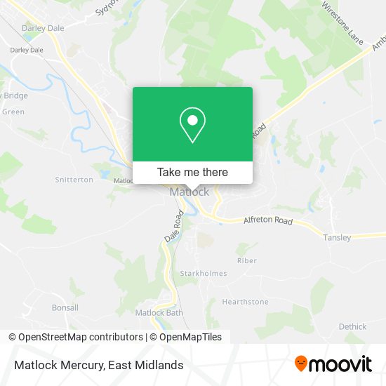 Matlock Mercury map
