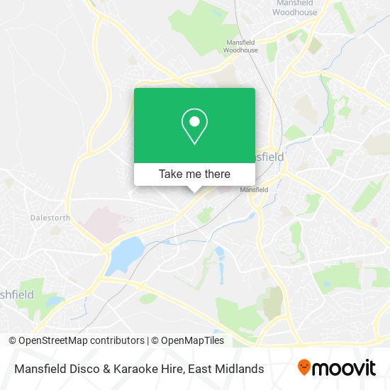 Mansfield Disco & Karaoke Hire map