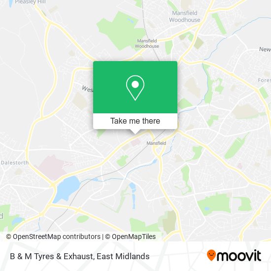 B & M Tyres & Exhaust map