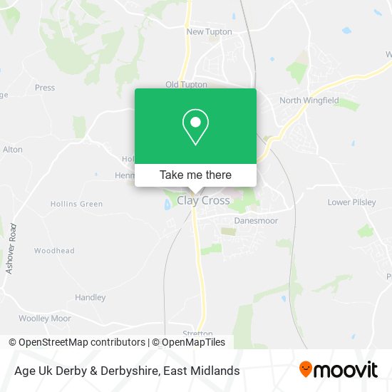 Age Uk Derby & Derbyshire map