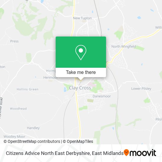 Citizens Advice North East Derbyshire map