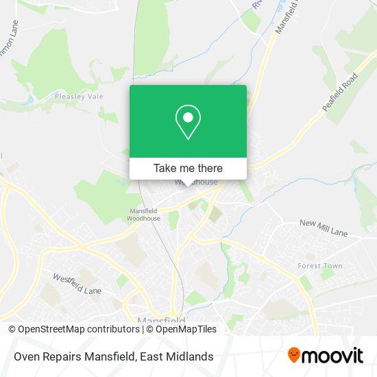 Oven Repairs Mansfield map