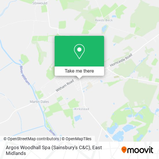 Argos Woodhall Spa (Sainsbury's C&C) map