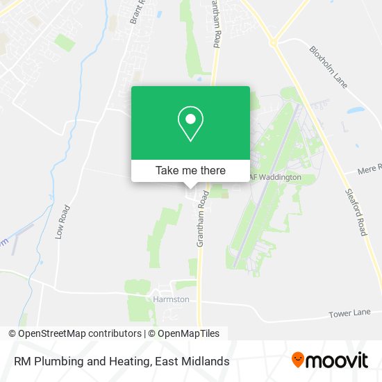 RM Plumbing and Heating map