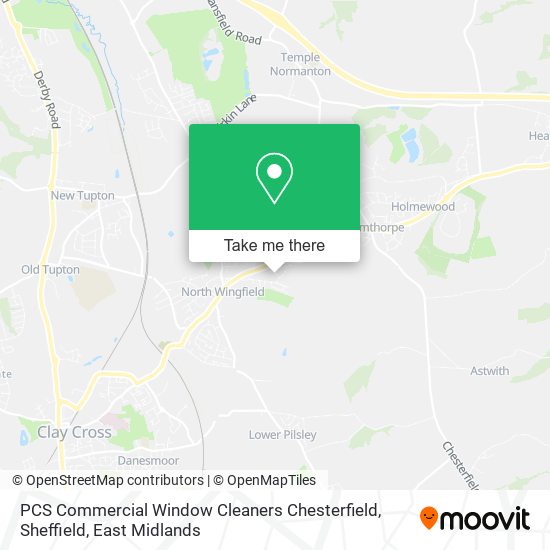 PCS Commercial Window Cleaners Chesterfield, Sheffield map