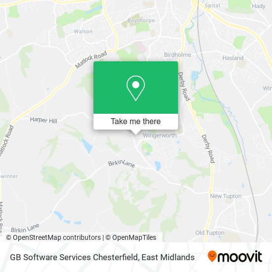 GB Software Services Chesterfield map