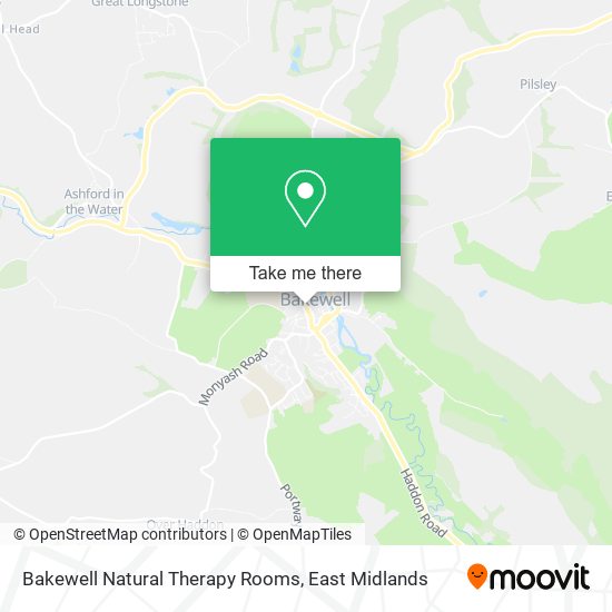 Bakewell Natural Therapy Rooms map