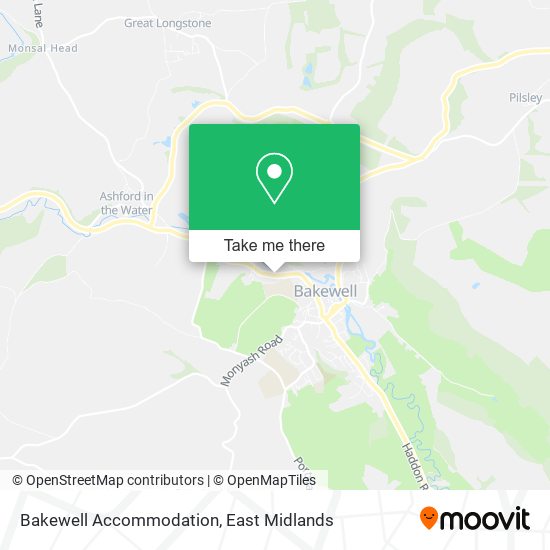 Bakewell Accommodation map