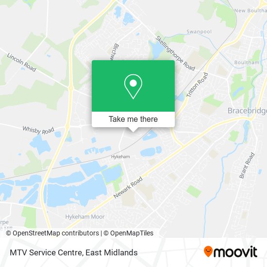 MTV Service Centre map