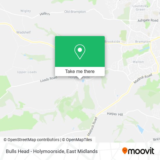 Bulls Head - Holymoorside map