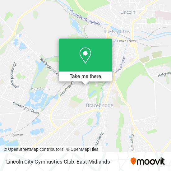Lincoln City Gymnastics Club map