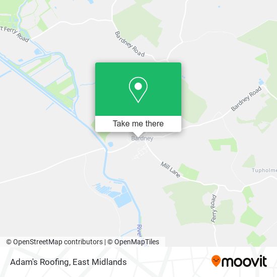 Adam's Roofing map