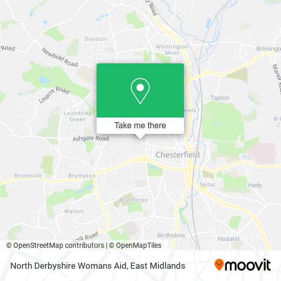 North Derbyshire Womans Aid map