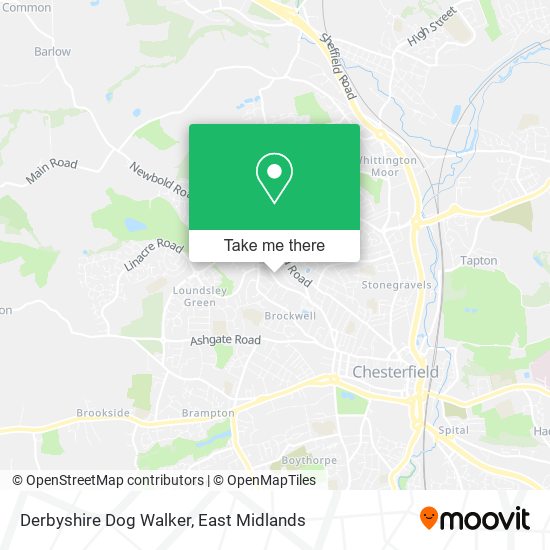 Derbyshire Dog Walker map