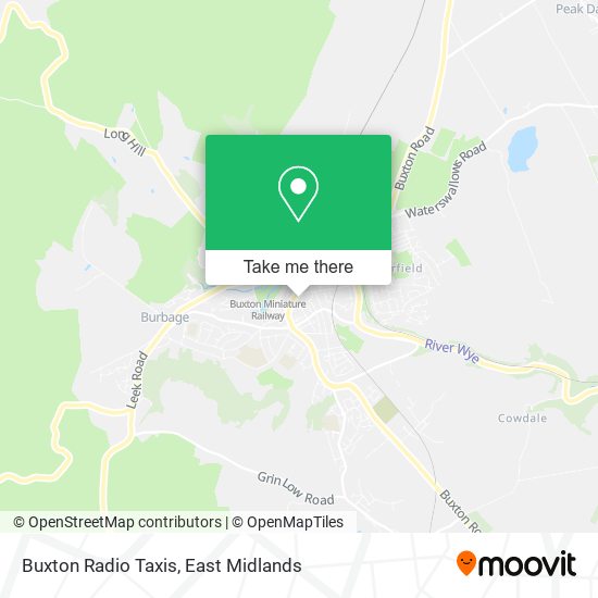 Buxton Radio Taxis map