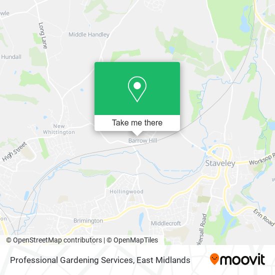 Professional Gardening Services map